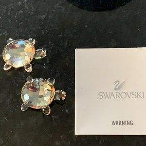 Swarovski Crystal - Two Baby Tortoises - New in Box